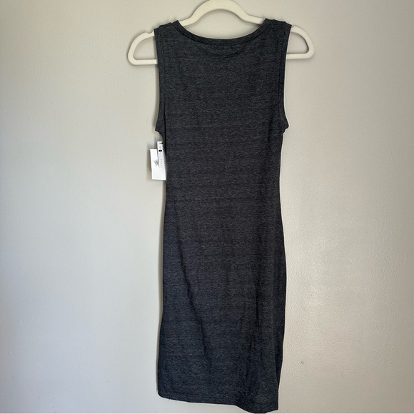 Nordstrom Leith Ruched Bodycon Tank Dress in Charcoal Gray (NWT) - Size S - Picture 3 of 6